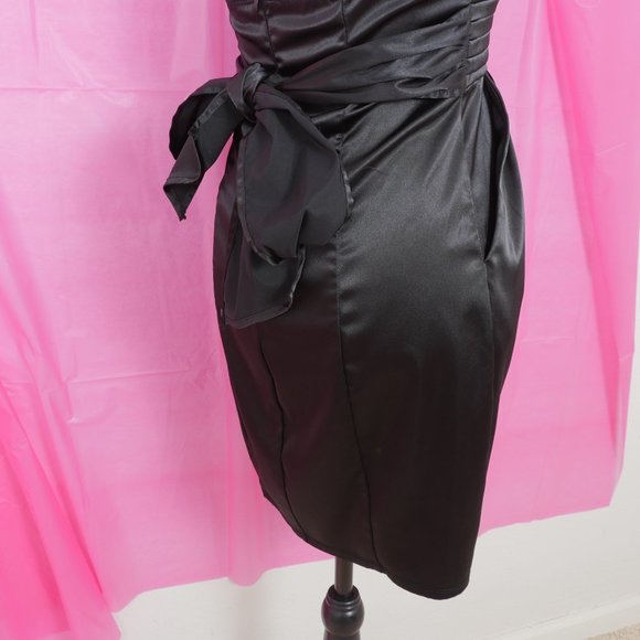 Arden B. Black Satin Halter Size S Party Dress - Picture 7 of 11